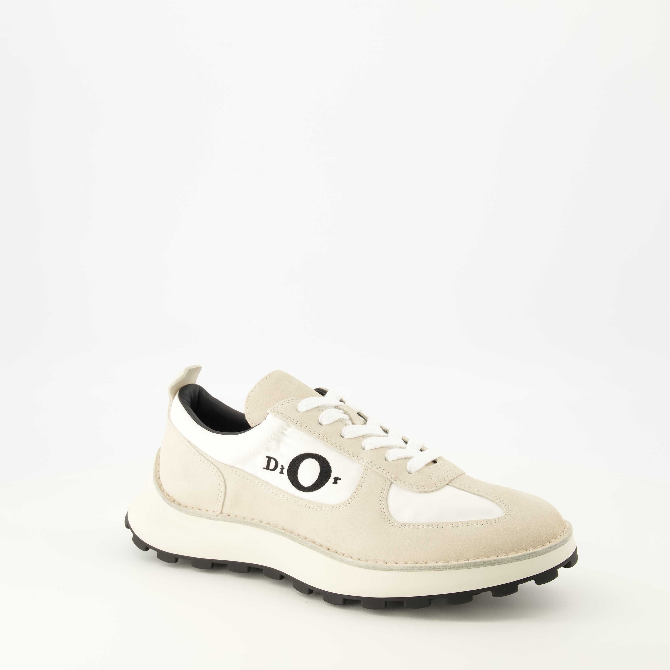 Baskets 디올 스쿼시 베이지 스니커즈 스웨이드 송아지가죽 Dior Blanc Homme