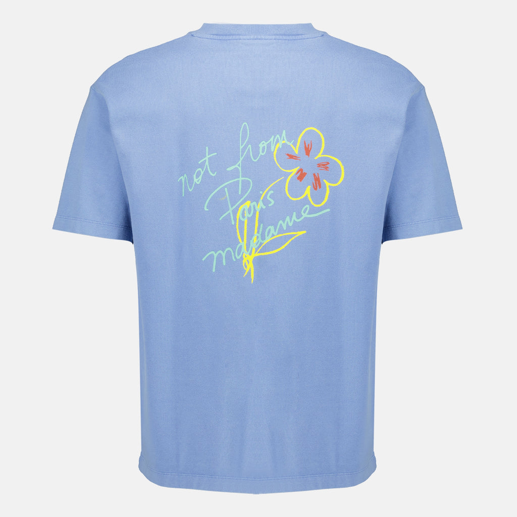 T-shirts T-shirt Slogan Esquisse bleu Drole De Monsieur Bleu Homme