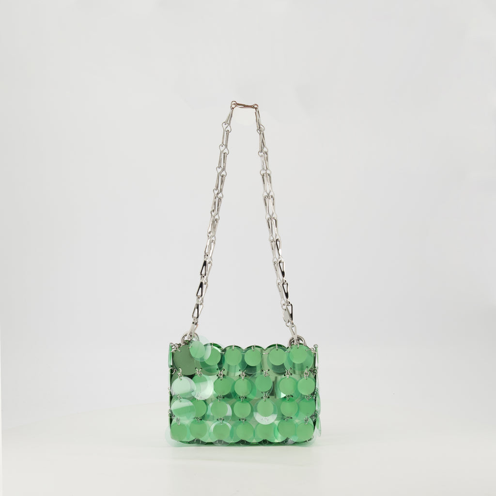 Sacs à main et épaule Sac disques Sparkle Rabanne Vert Femme