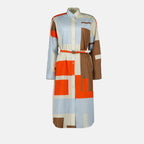 Dresses Multicolored Puzzle Print Dress Fendi Multicolor Femme
