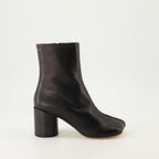 Ankle boots Stitch-Out Leather Ankle Boots Mm6 Black Femme