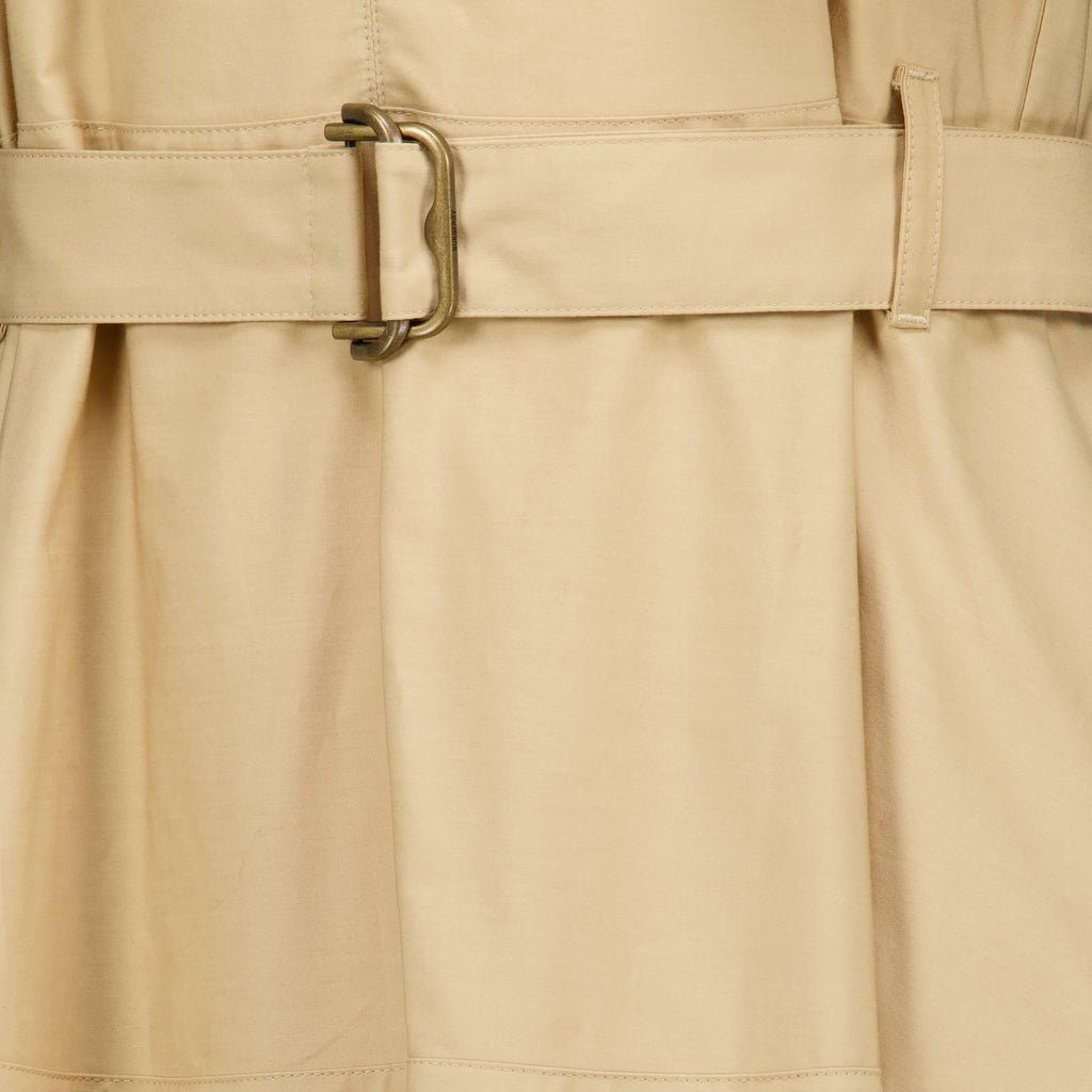 Robes Abito Midi in Popeline Burberry Beige Femme