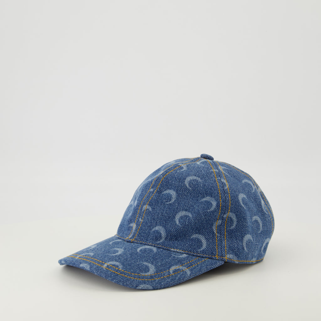Imagen del gorro Moon de denim de la marca Marine Serre para Unisex - Temporada Otoño-Invierno 2025 - Vista Trasera