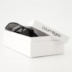 Brillen Lunettes de soleil Tech Courrèges Schwarz Femme