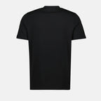 T-shirt T-Shirt con Logo Ricamato Moncler Nero Homme