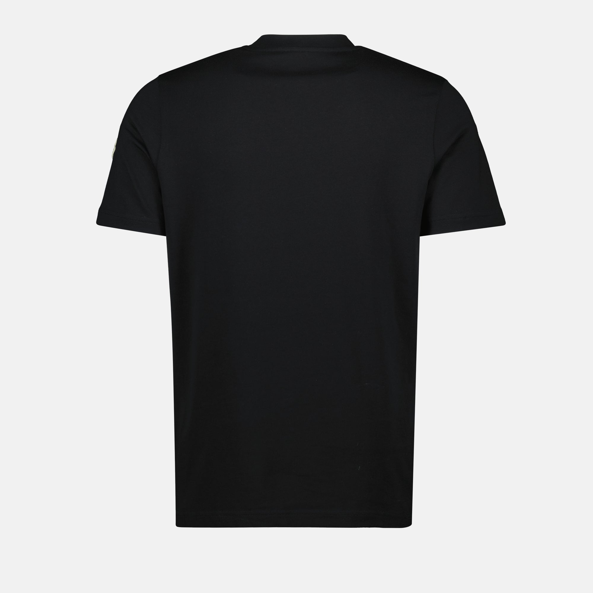 T-shirt T-Shirt con Logo Ricamato Moncler Nero Homme