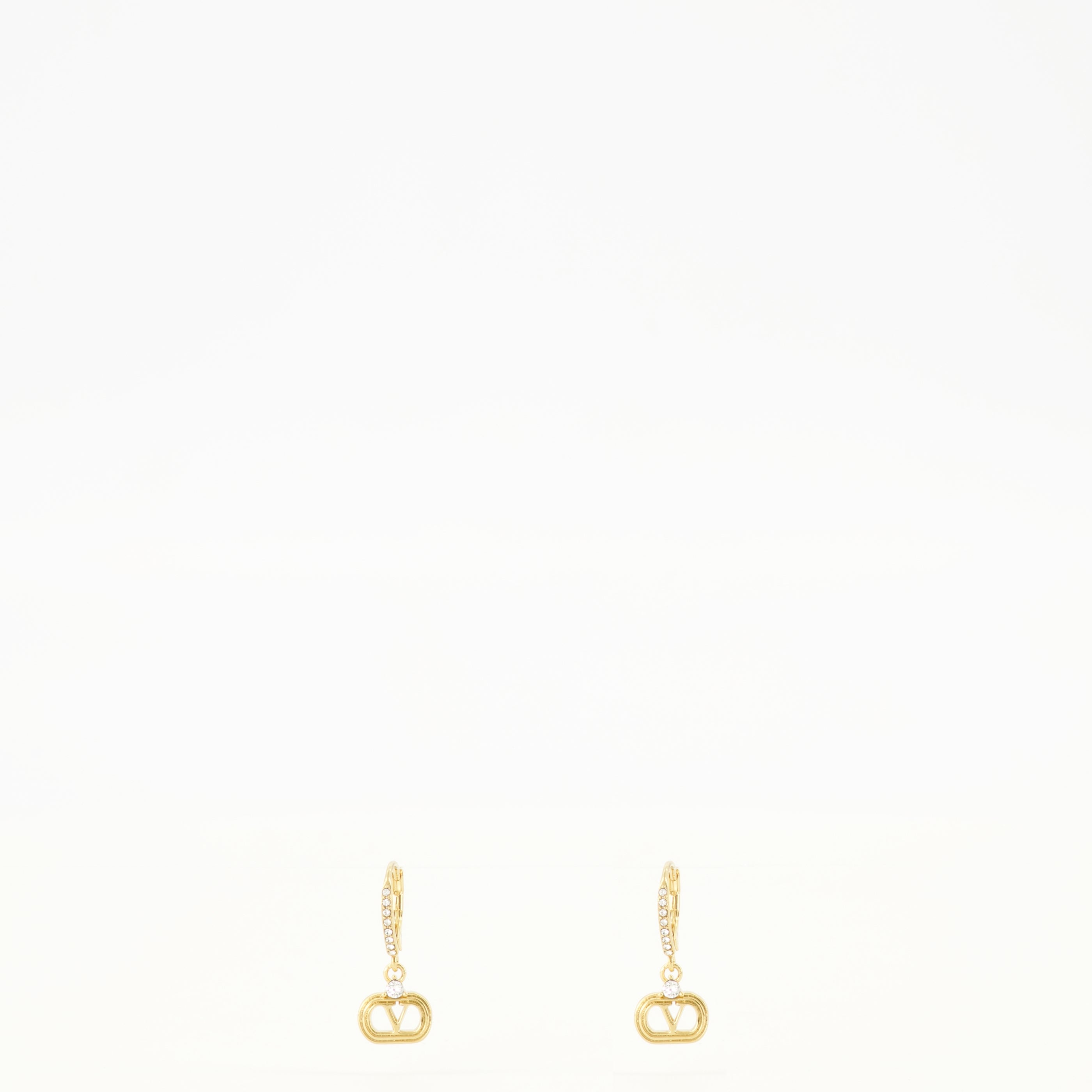 Bijoux Boucles d'oreilles Ovalette en métal et cristaux Swarovski® doré Valentino Garavani Doré Femme