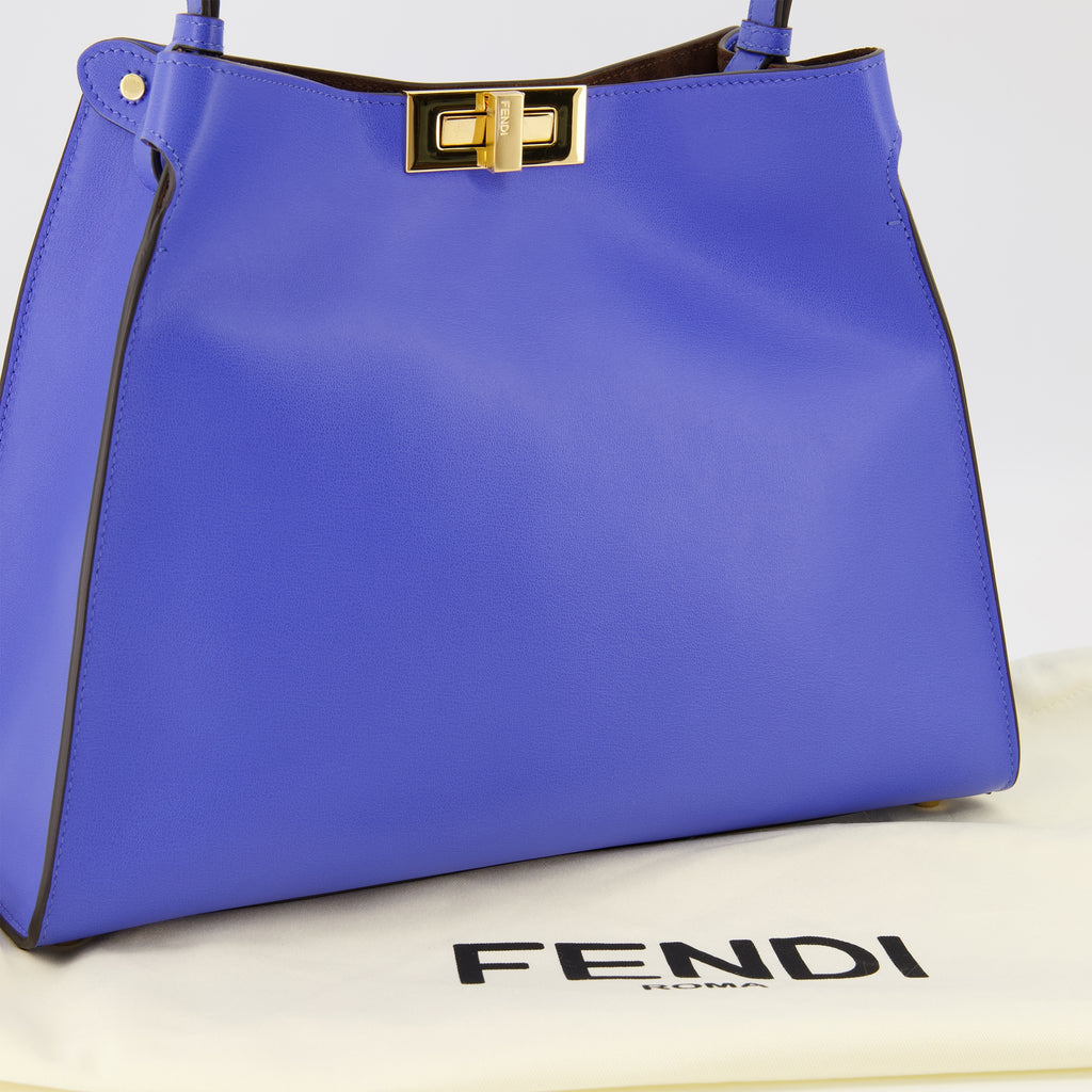 Sacs à main et épaule Fendi Way Medium Leather Bag in Blue Fendi Bleu Femme