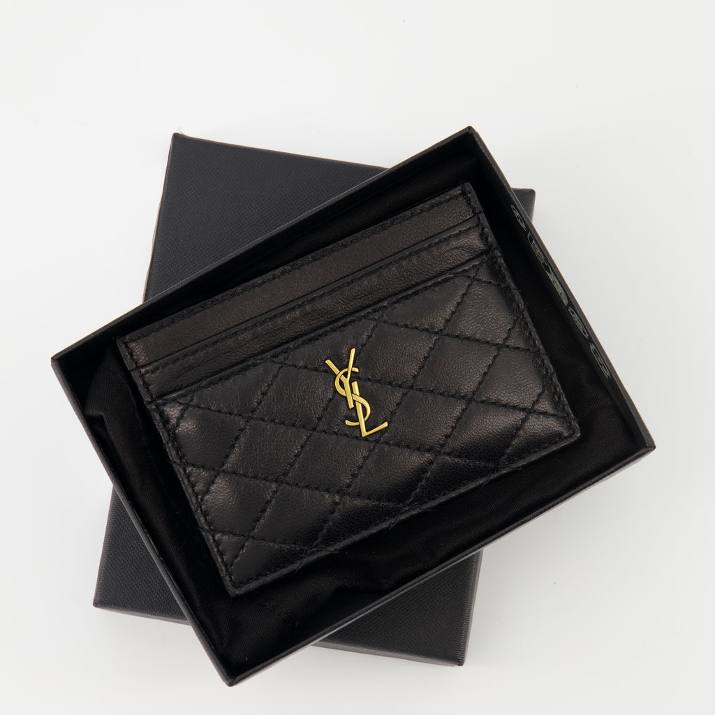 Petite maroquinerie Porte-cartes Cassandre Saint Laurent Noir Femme