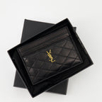 Petite maroquinerie Porte-cartes Cassandre Saint Laurent Noir Femme
