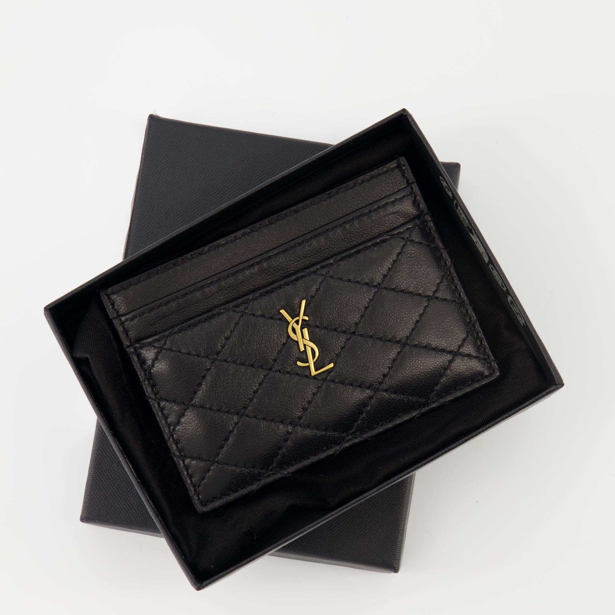 Petite maroquinerie Porte-cartes Cassandre Saint Laurent Noir Femme
