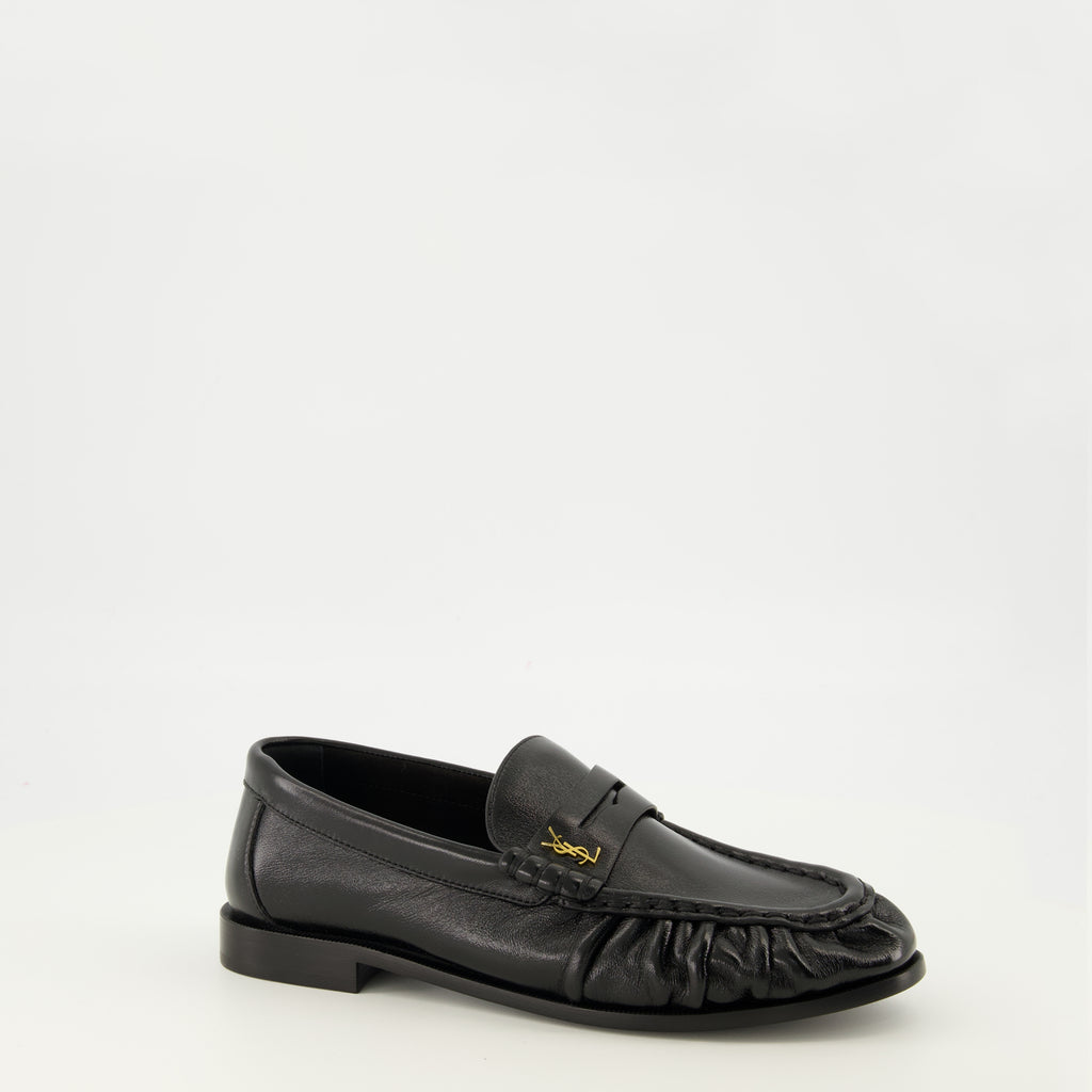 Mocassins ルーファー サプル ブラック モカシン Saint Laurent Noir Femme