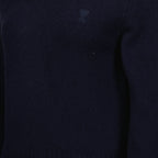 Strickwaren AMI Herz Pullover Ami PARIS Dunkelblau Femme