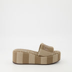 Platform shoes Fendi Sunshine Sandals Fendi Brown Femme