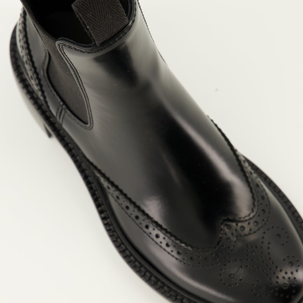 Image of the Saint Laurent Women's Chelsea Boots - Autumn-Winter 2025 - Detailed top view