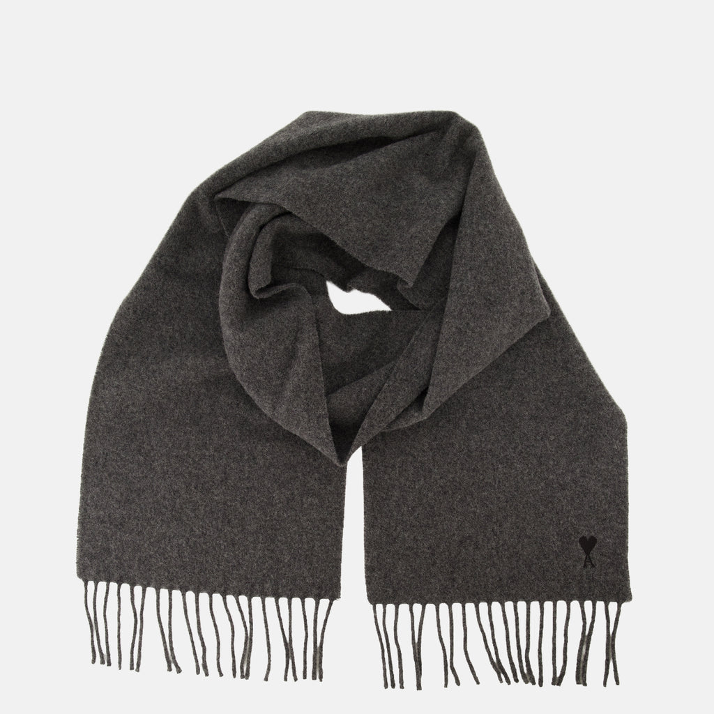 Écharpes, foulards et gants Gray Wool Scarf Ami PARIS Gris Unisexe
