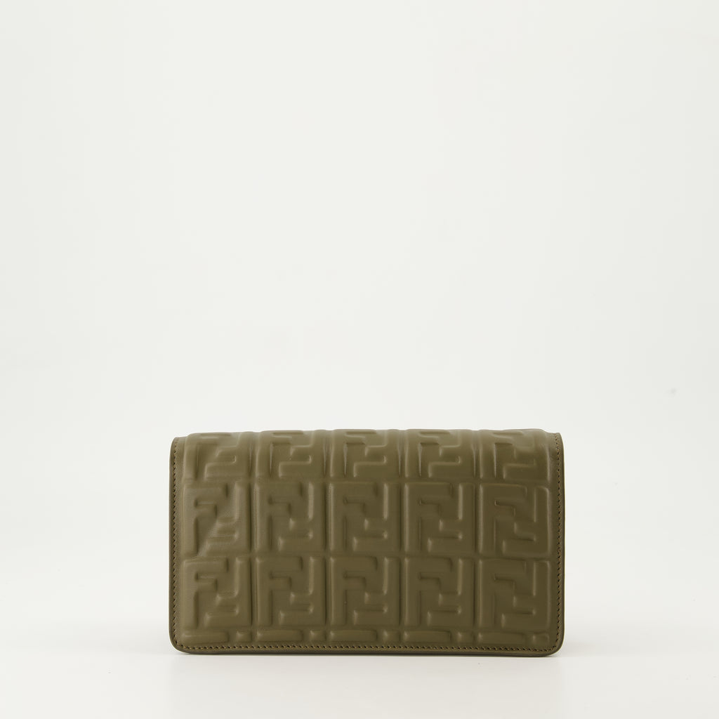 Crossbody bags Portefeuille en cuir à chaîne Fendi Green Femme