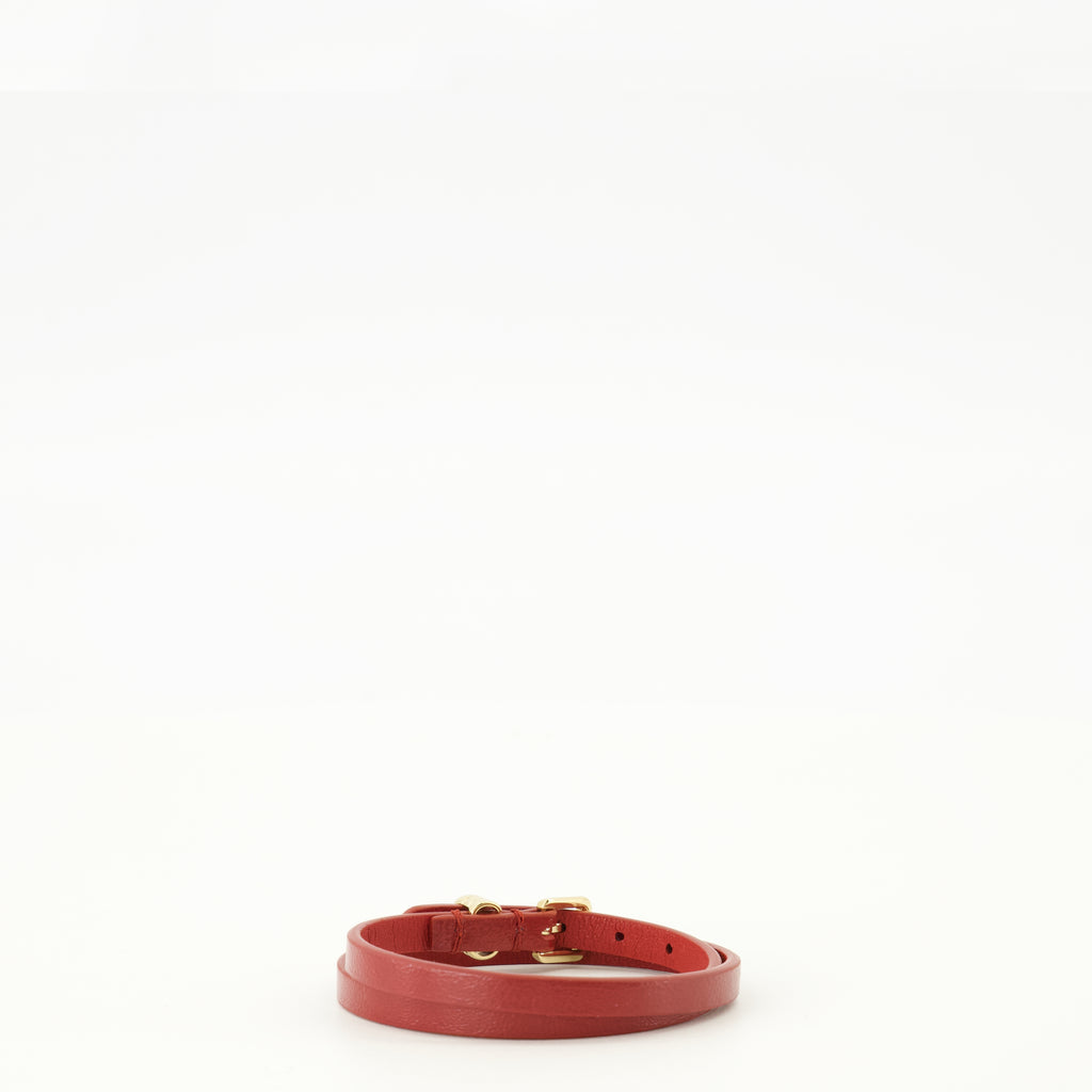 Bijoux レッドレザー VLogo ブレスレット Valentino Garavani Rouge Femme