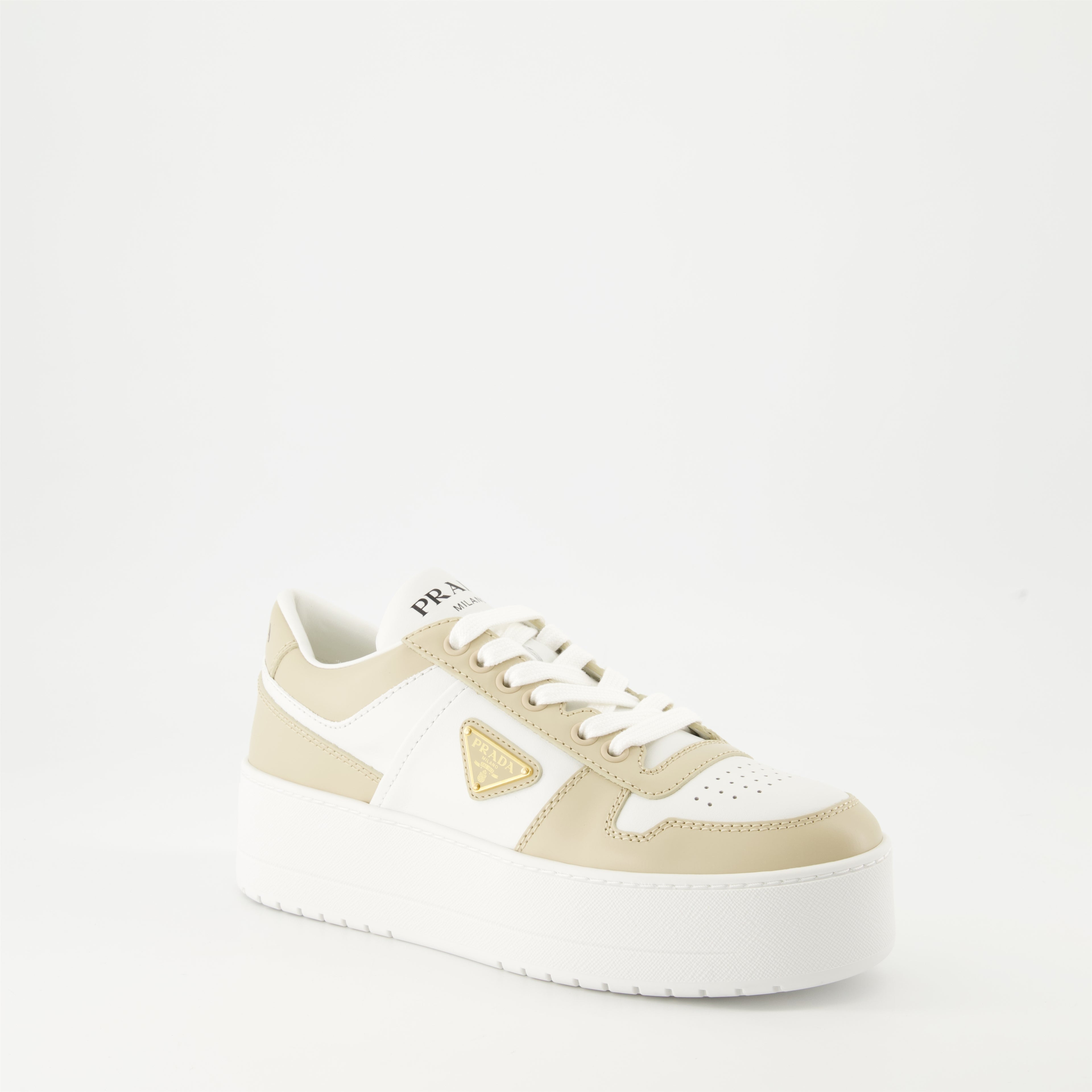 Sneakers Downtown Platform Sneakers Prada Beige Femme