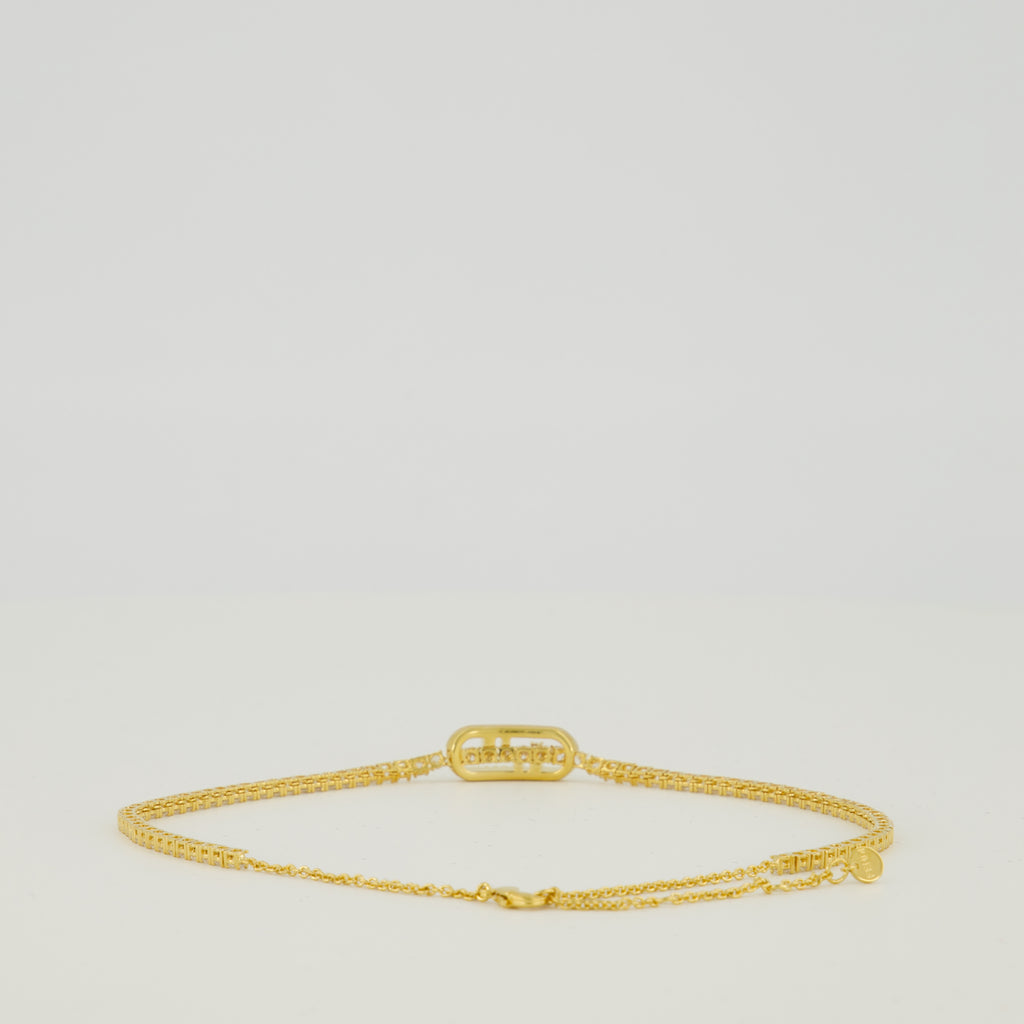 Image of the Fendi O'Lock Necklace with crystals for Women - Autumn-Winter 2025 - Back View