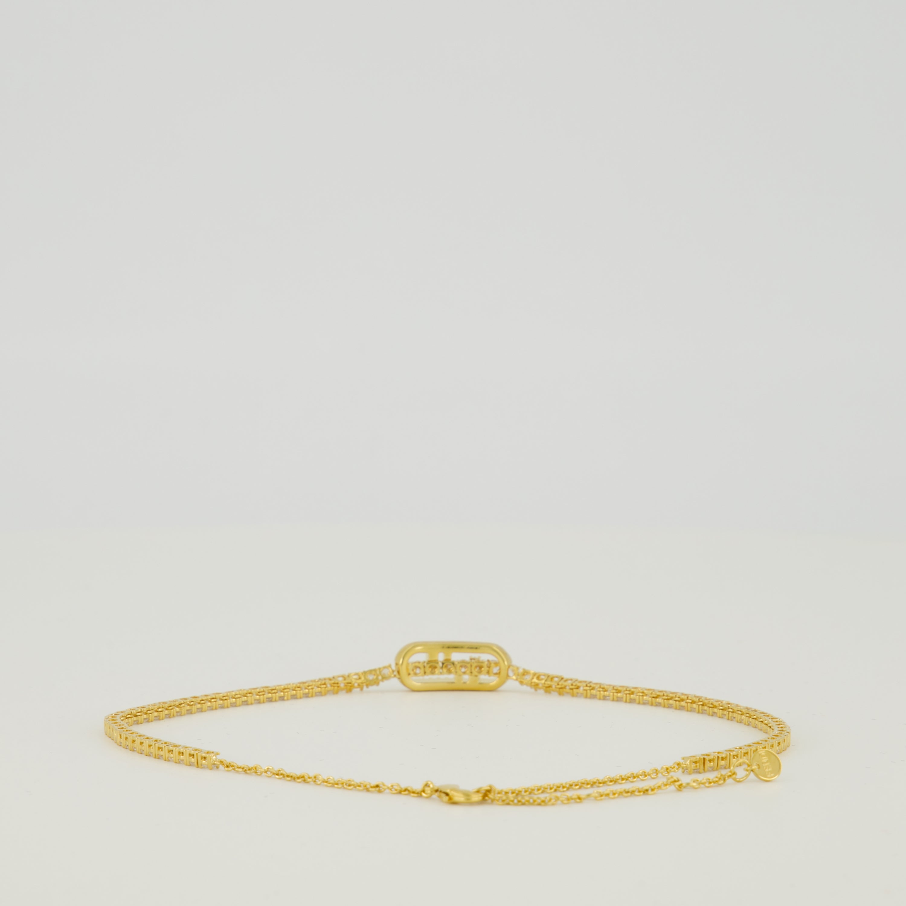 Image de l'article Collier O'Lock avec cristaux de la marque Fendi pour Femme - Saison Automne-Hiver 2025 - Vue de Dos