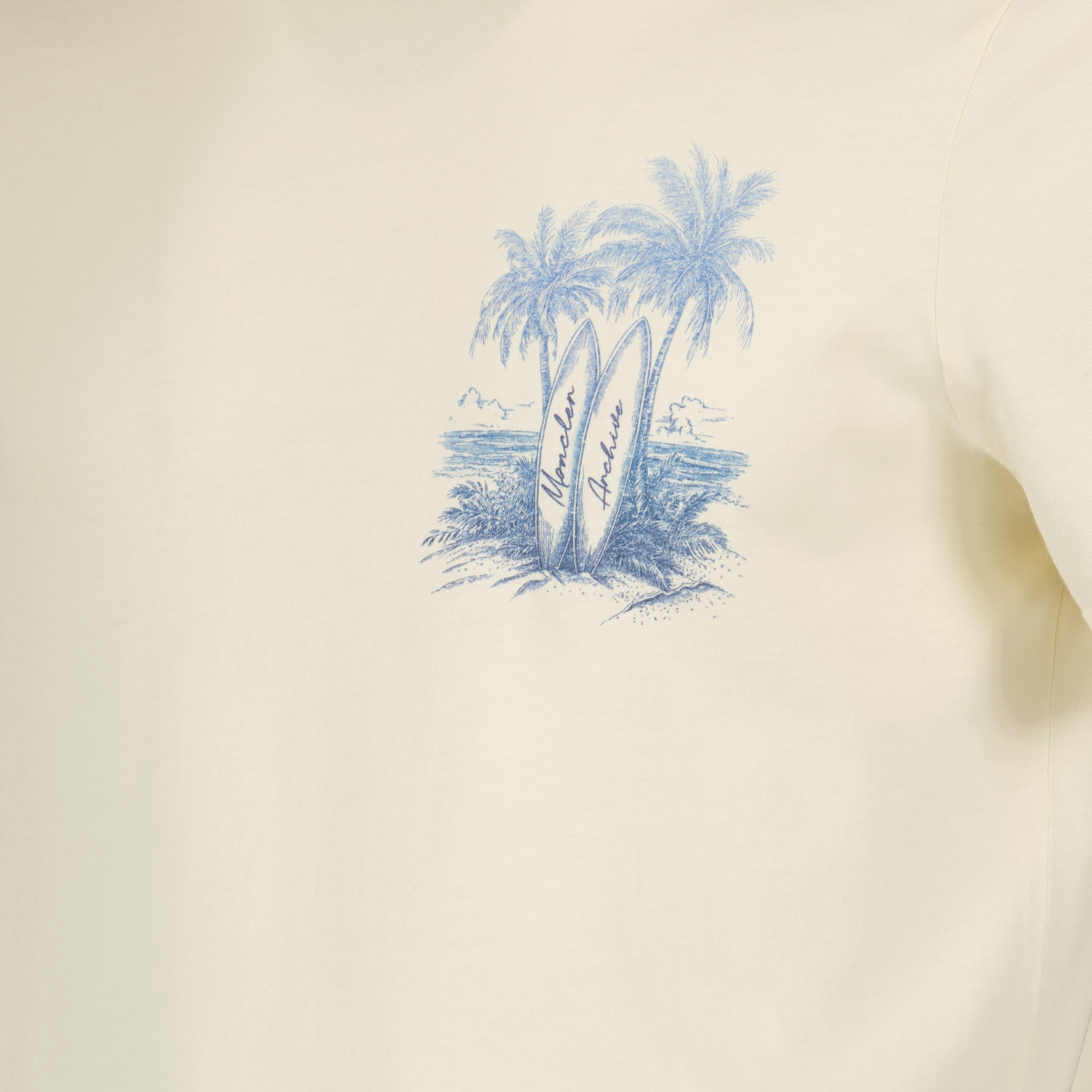 T-shirts T-shirt à imprimé beige Moncler Beige Homme