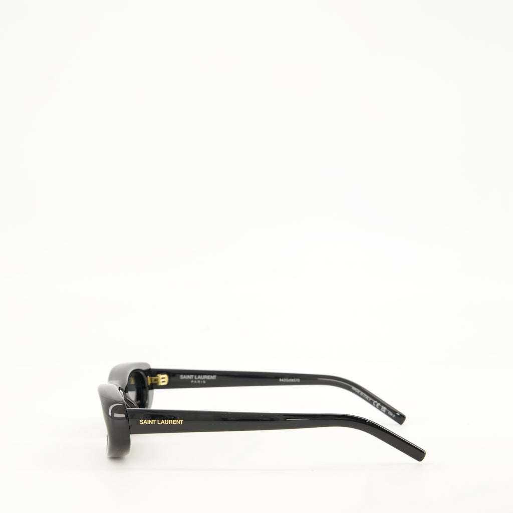 Lunettes SL 557 Shade Plump Black Sunglasses Saint Laurent Noir Unisexe