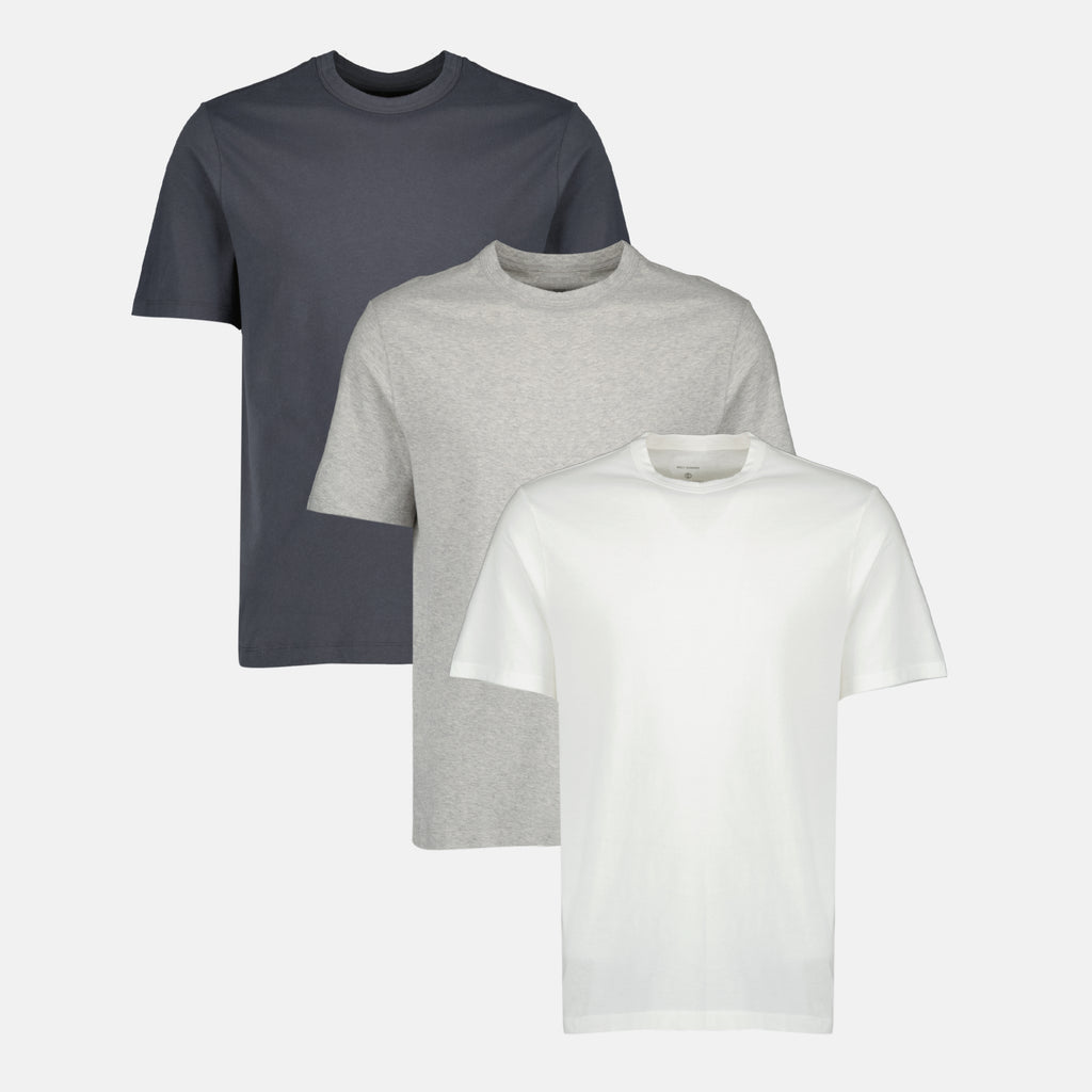 T-shirts Set de tres camisetas blancas, grises y gris oscuro en algodón Officine Générale Gris Homme