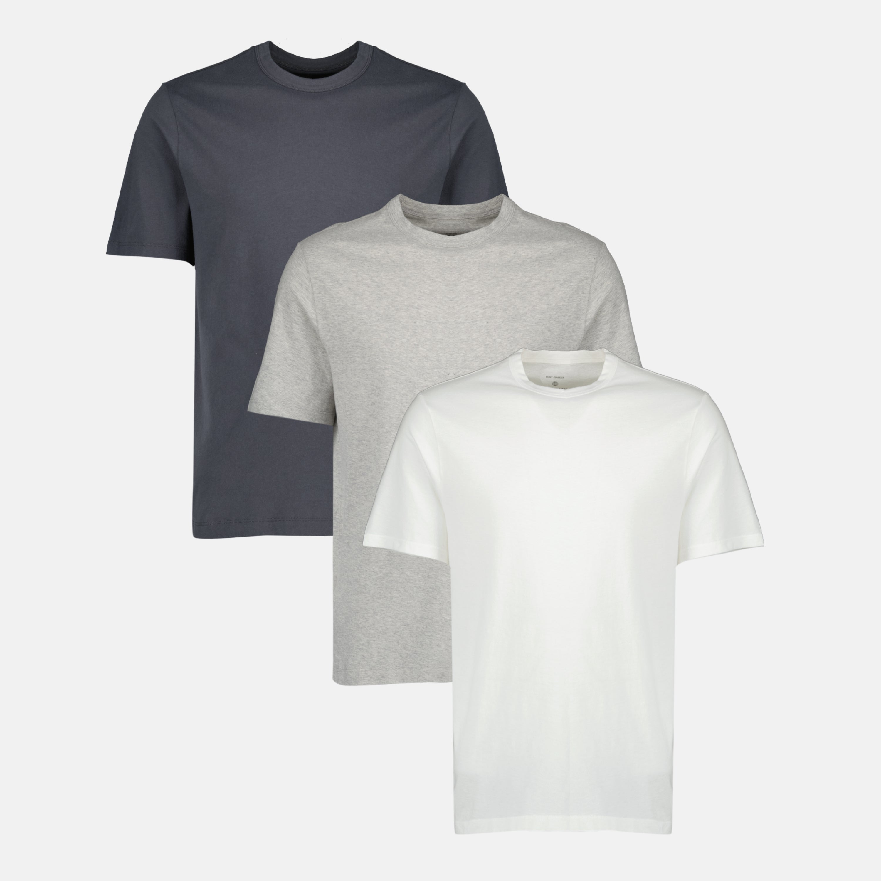 T-shirts Lot de trois t-shits blan, gris et gris foncé en coton Officine Générale Gris Homme