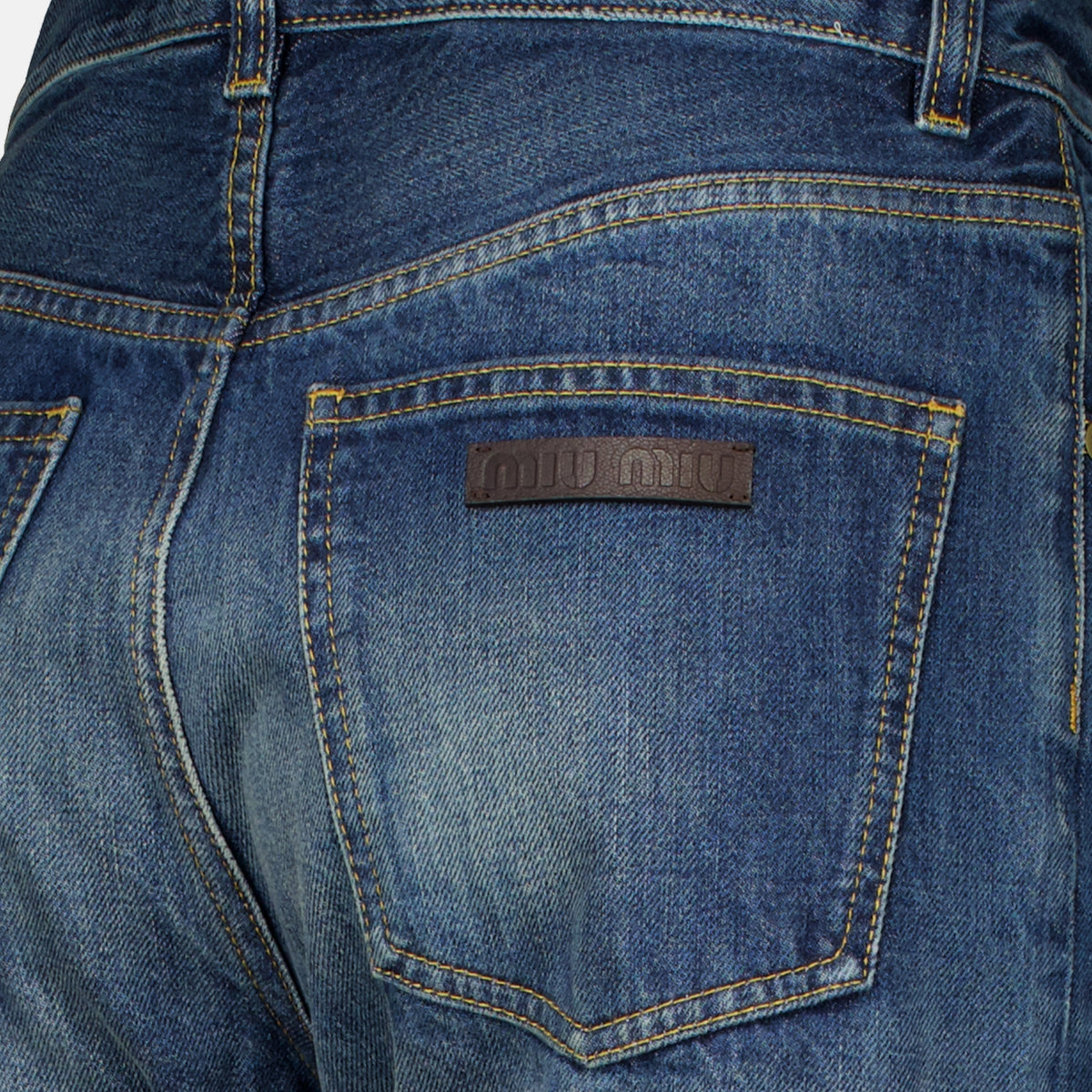Pantalons Jeans de Denim Azul Miu Miu Bleu foncé Femme