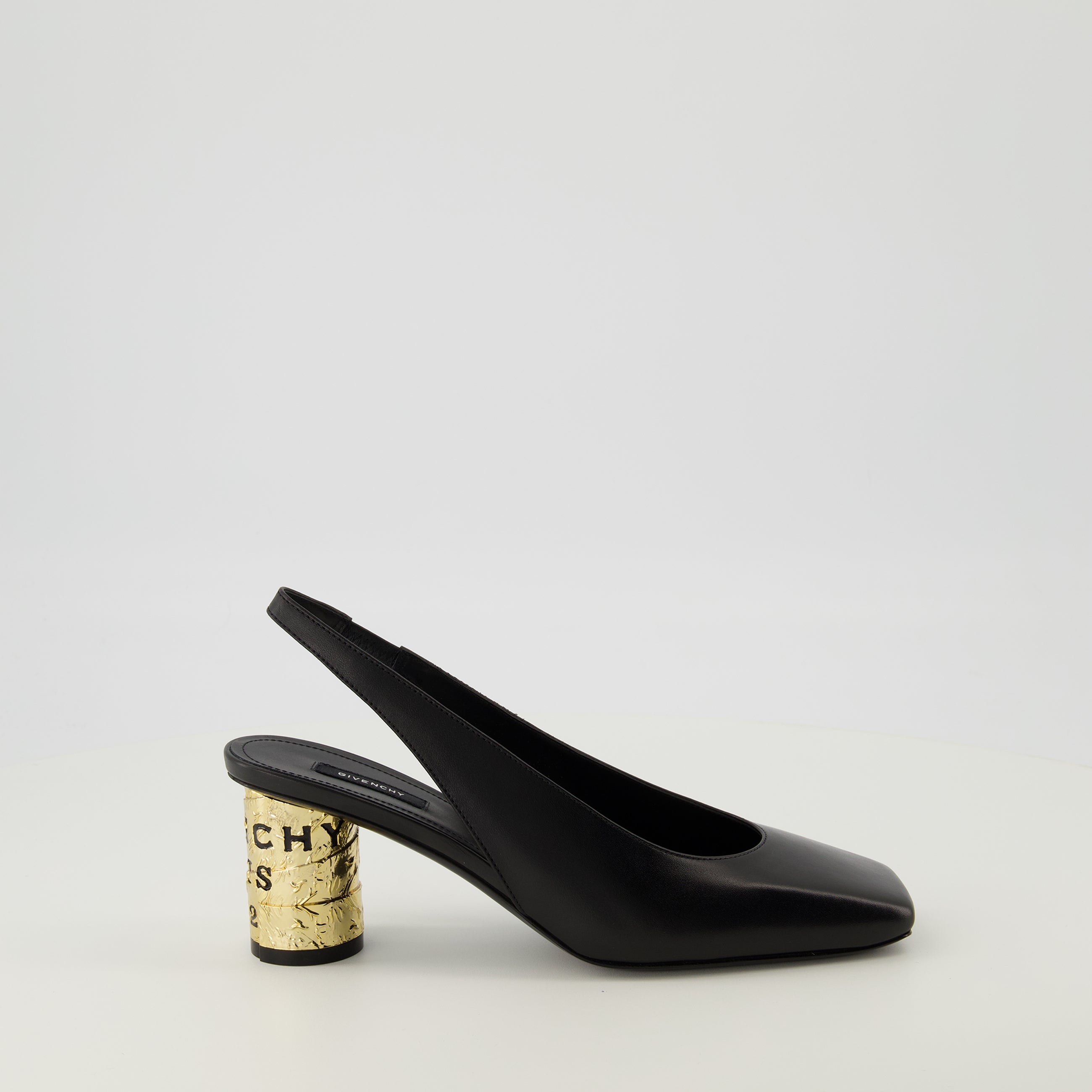 Imagen de los Escarpines Tape de cuero negro de Givenchy para mujer - Temporada Primavera-Verano 2026 - Vista lateral derecha