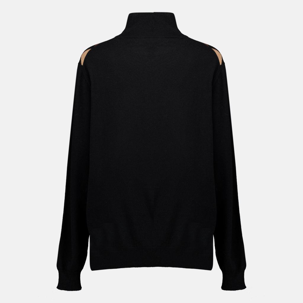 Maille Karierte Kaschmir-Strickjacke Miu Miu Noir Femme