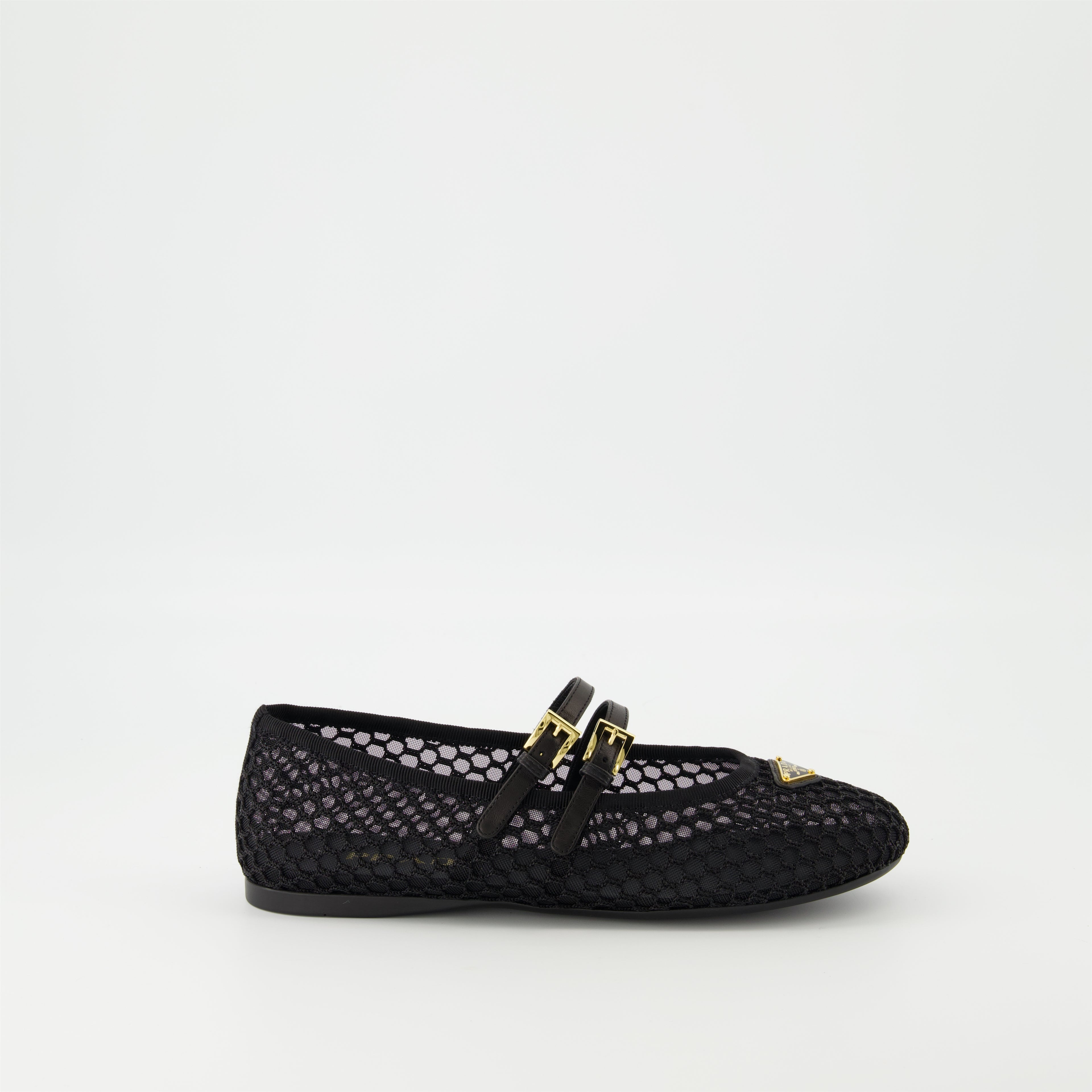 Flat shoes Mesh Ballet Flats Prada Black Femme