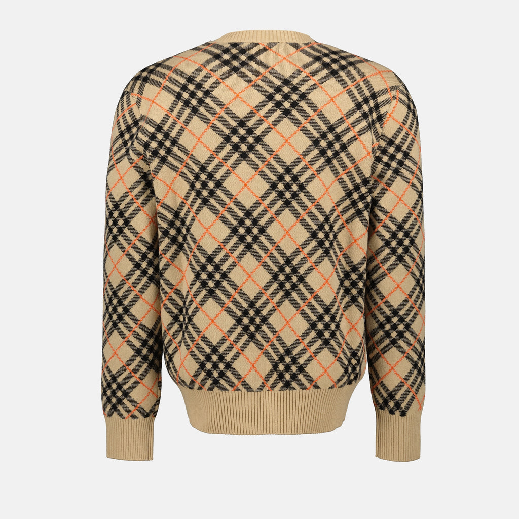 Maglieria Maglione a quadri Burberry Beige Homme