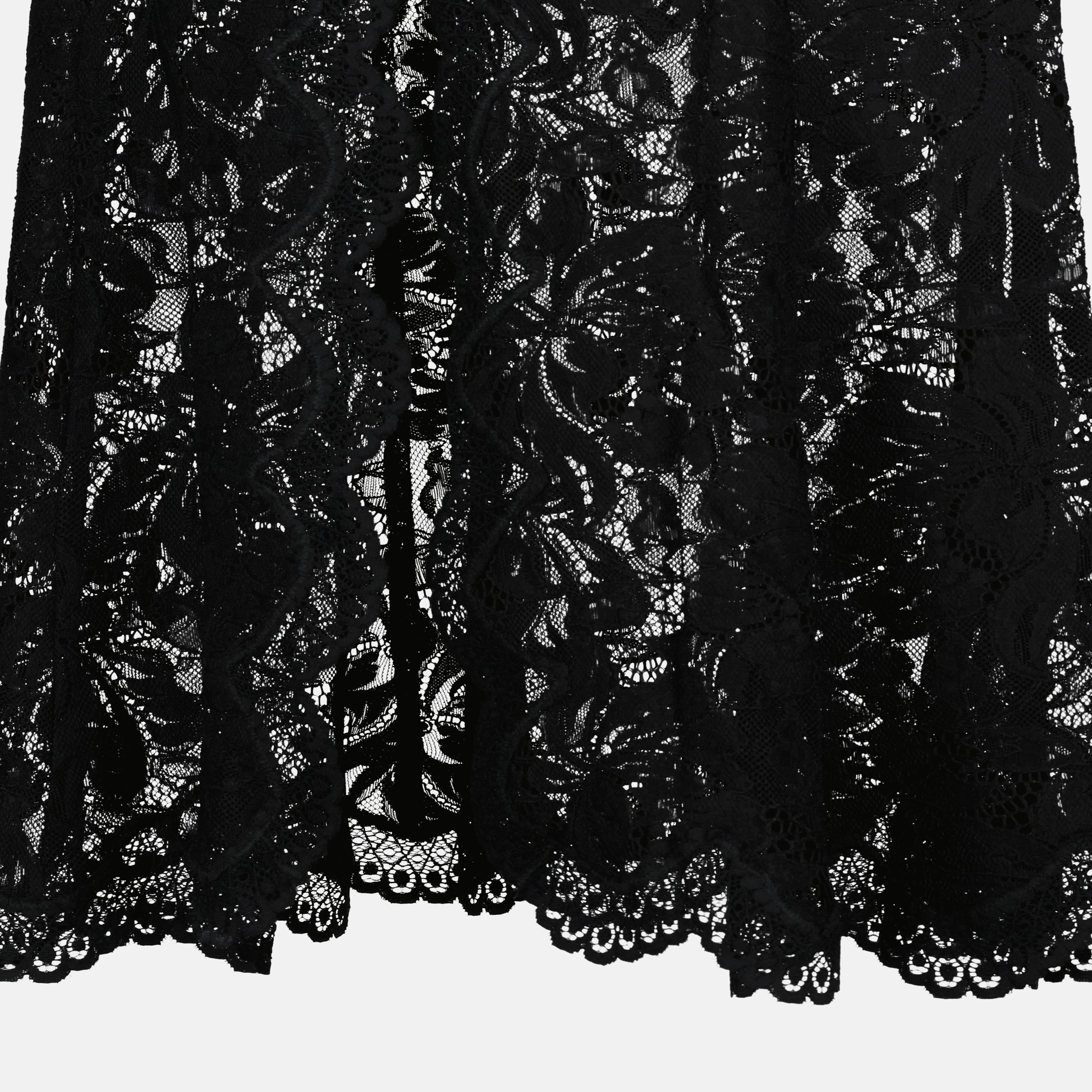 Immagine della gonna midi in jersey e pizzo nero del marchio Rabanne per donna - Stagione Primavera-Estate 2026 - Vista Dettagliata_2