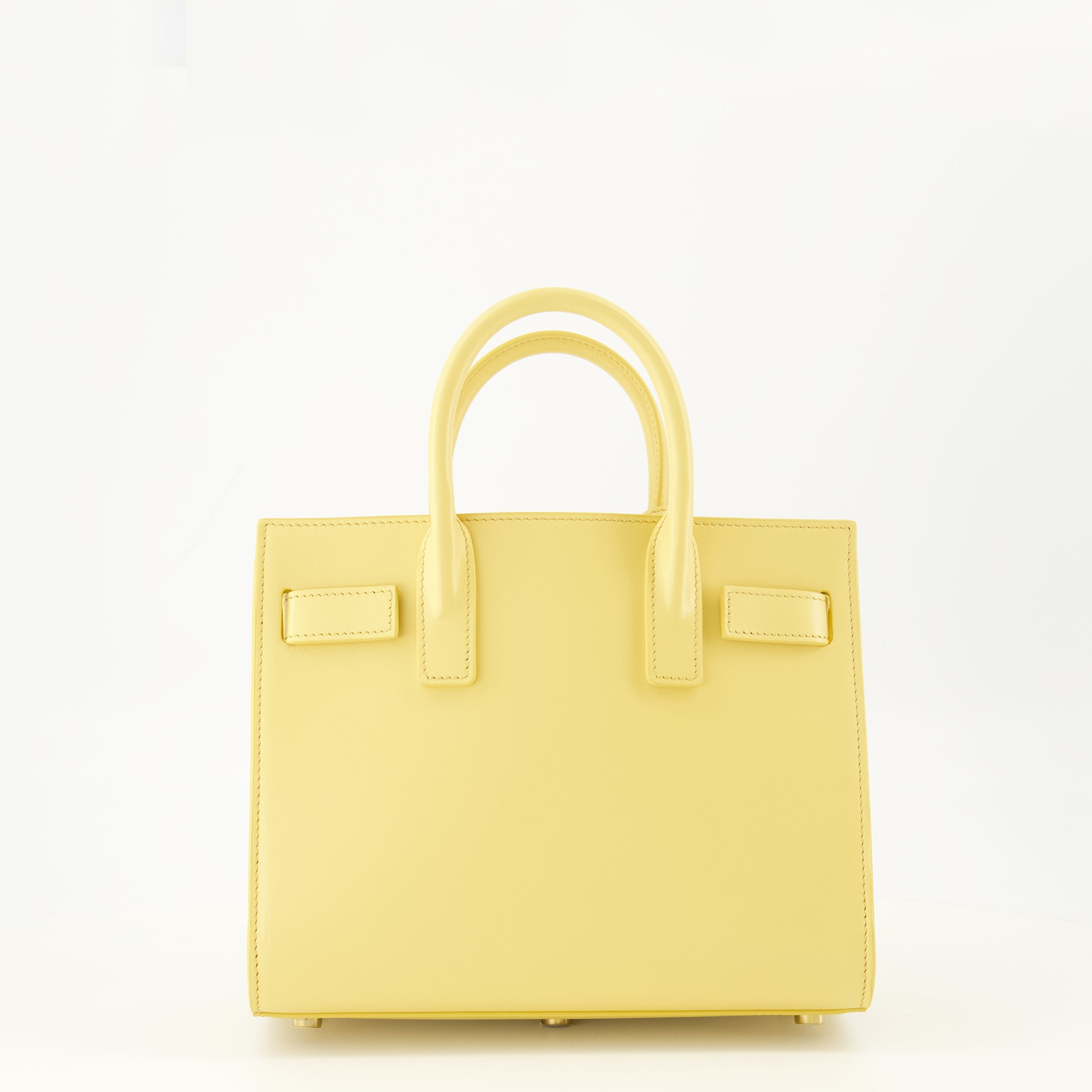 Image de l'article Sac de jour nano jaune de la marque Saint Laurent pour Femme - Saison Printemps-Été 2026 - Vue de Dos