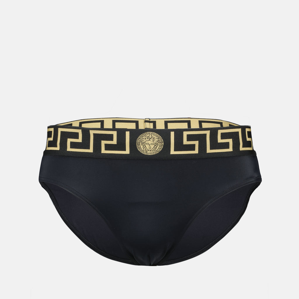 Moda mare Medusa Greca Swim Brief Versace Nero Homme