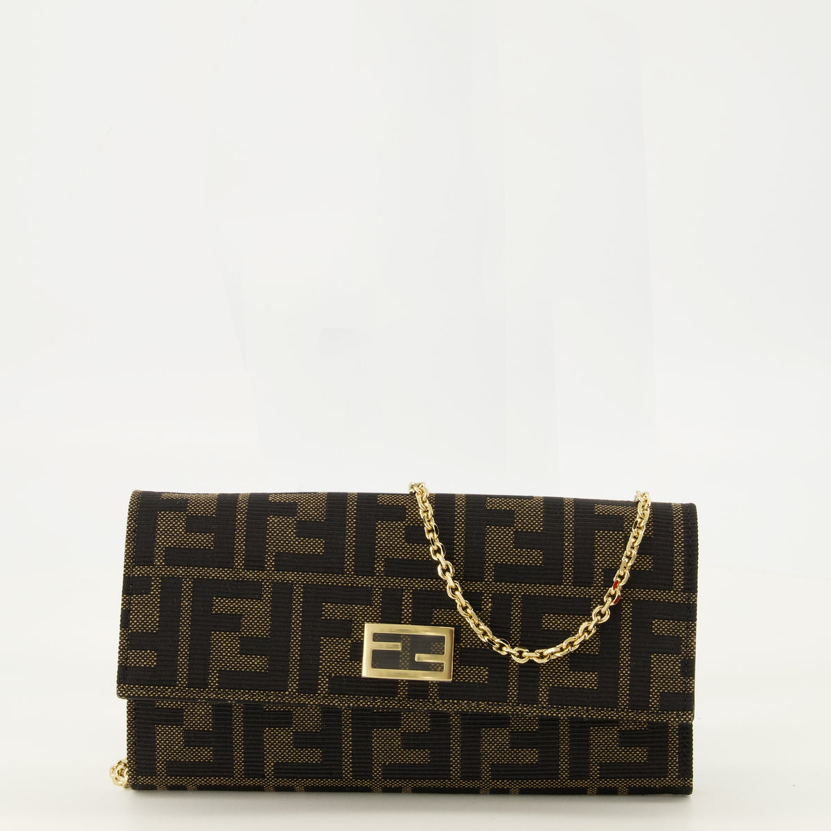 Petite maroquinerie Cartera FF Chain Fendi Marron Femme
