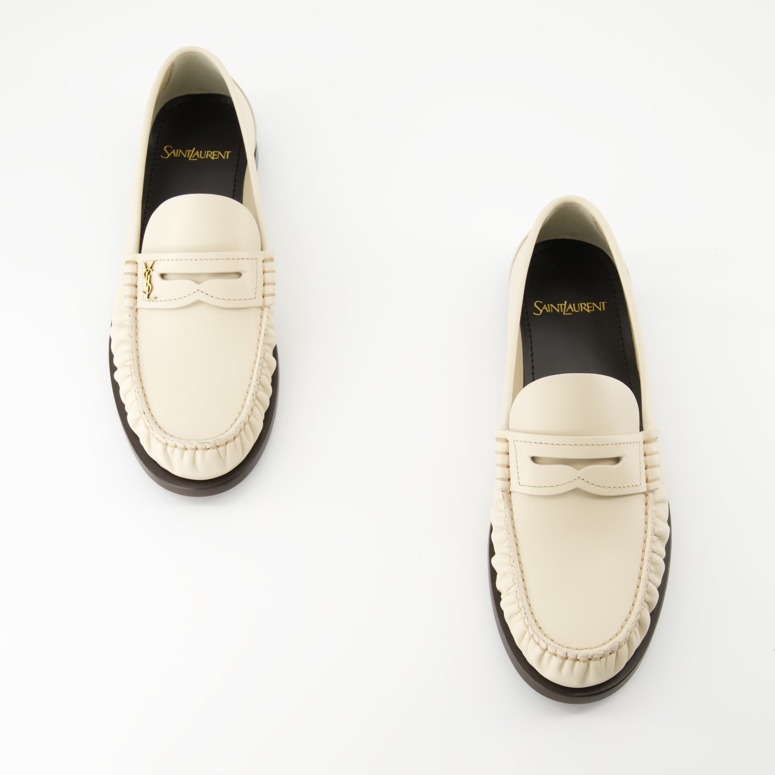 Loafers Laurent Loafers Saint Laurent White Women