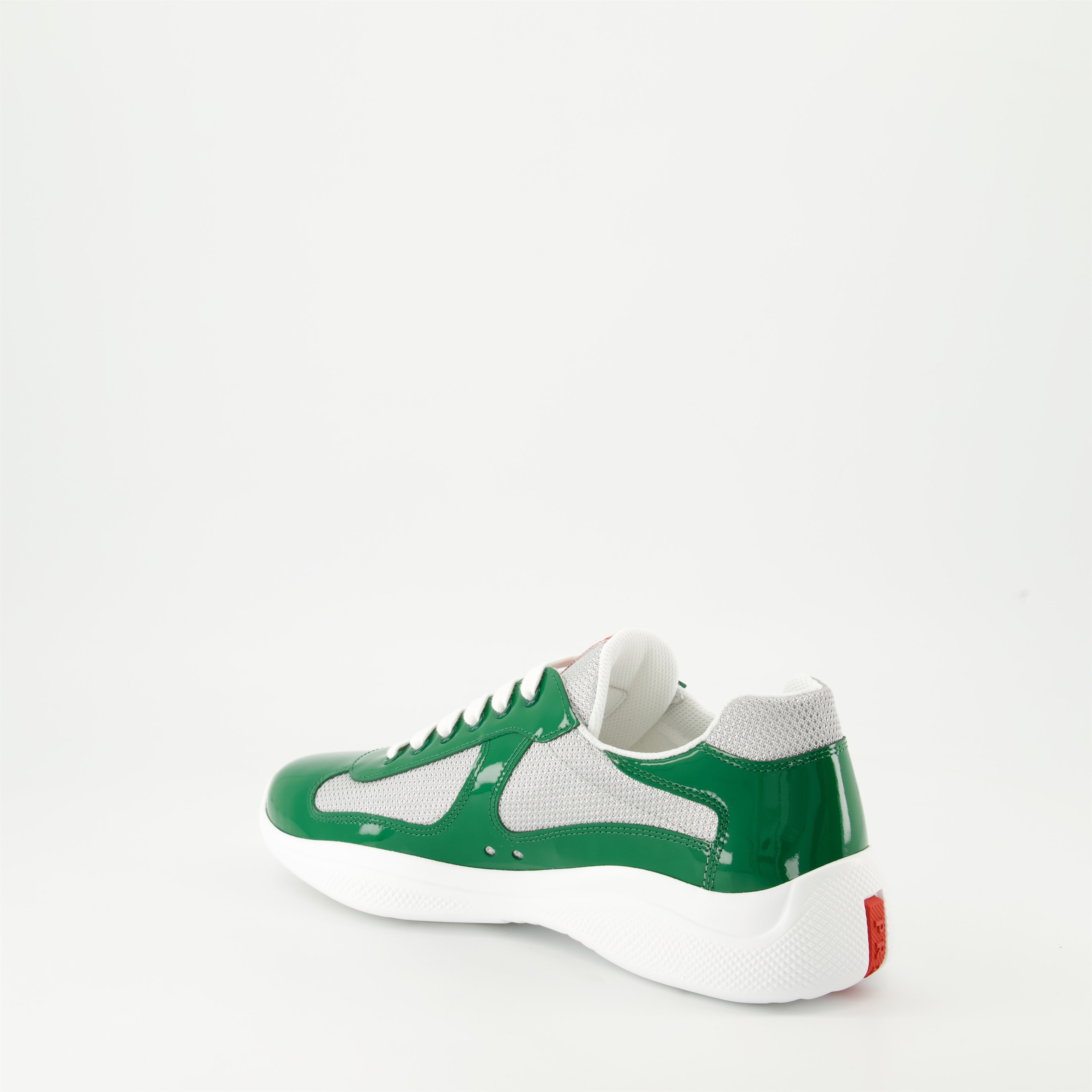 Sneakers Baskets America's Cup Prada Green Homme