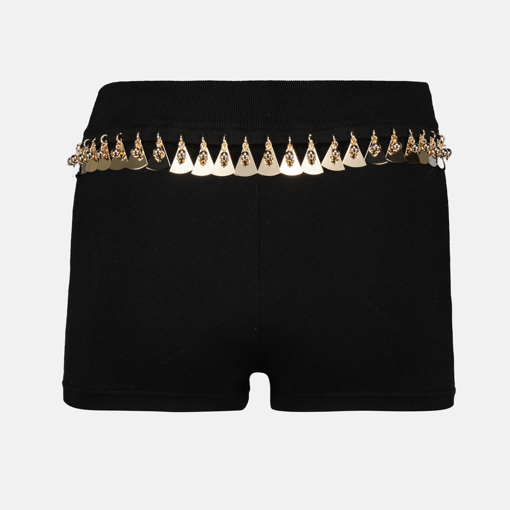 Shorts Short en maille Rabanne Noir Femme