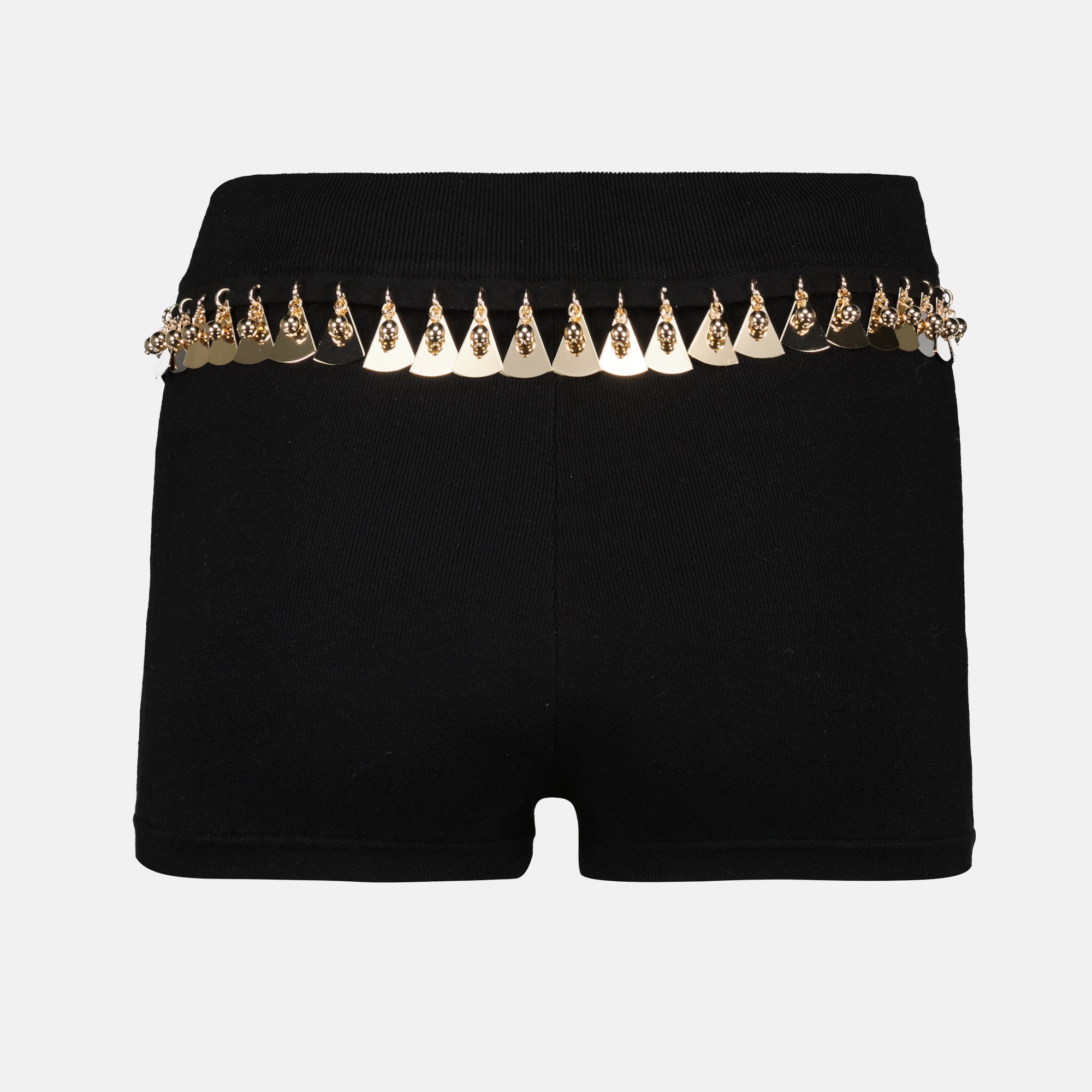Shorts Short en maille Rabanne Noir Femme