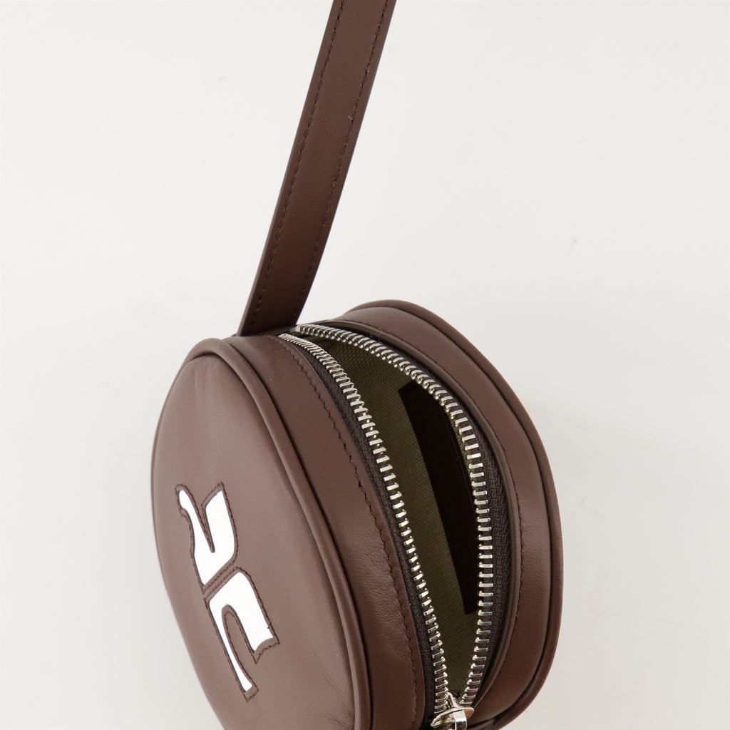 Sacs bandoulière Sac cercle Réédition Courrèges Marron Unisexe