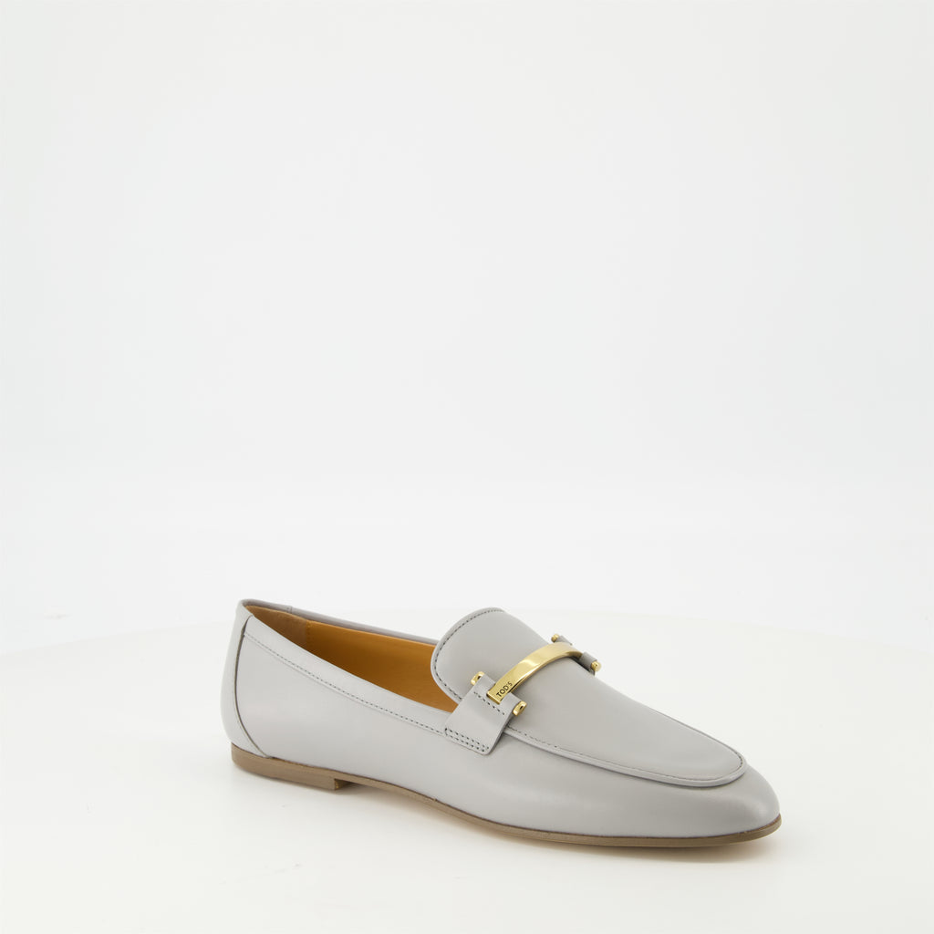 Loafers Smooth Leather Loafers Tod's Gray Femme