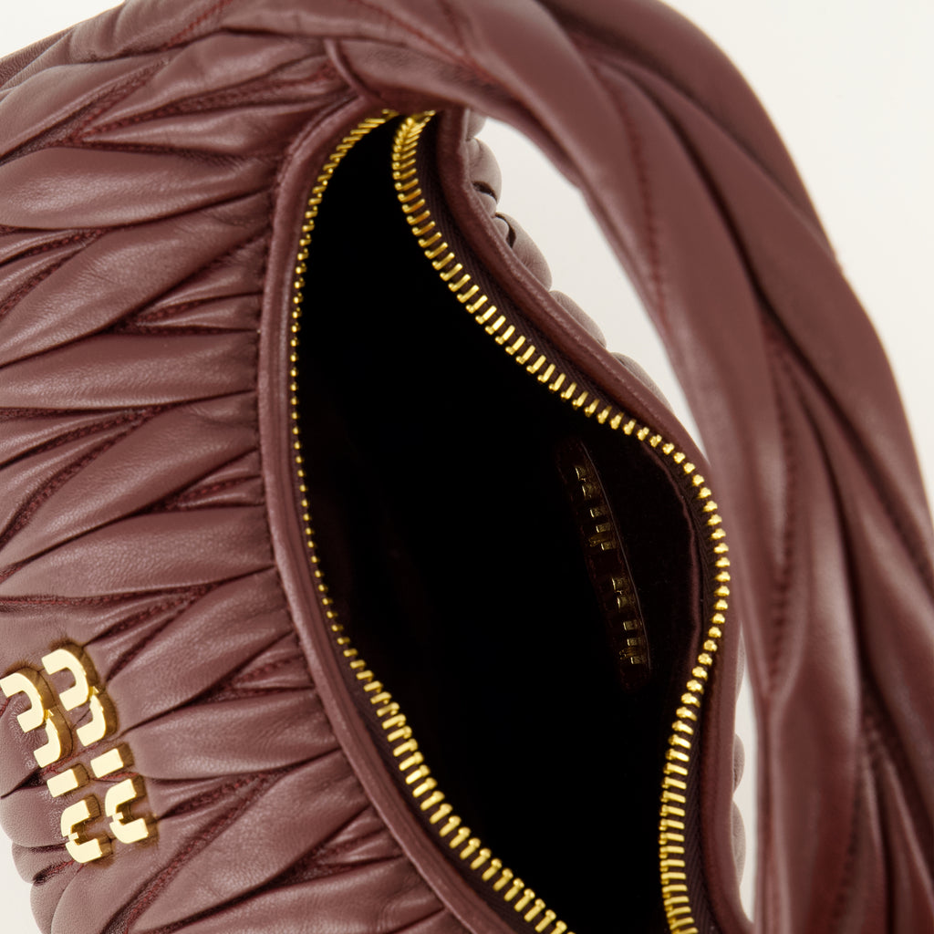 Sacs à main et épaule Hobo Wander Bag Bordeaux Miu Miu Bordeaux Femme