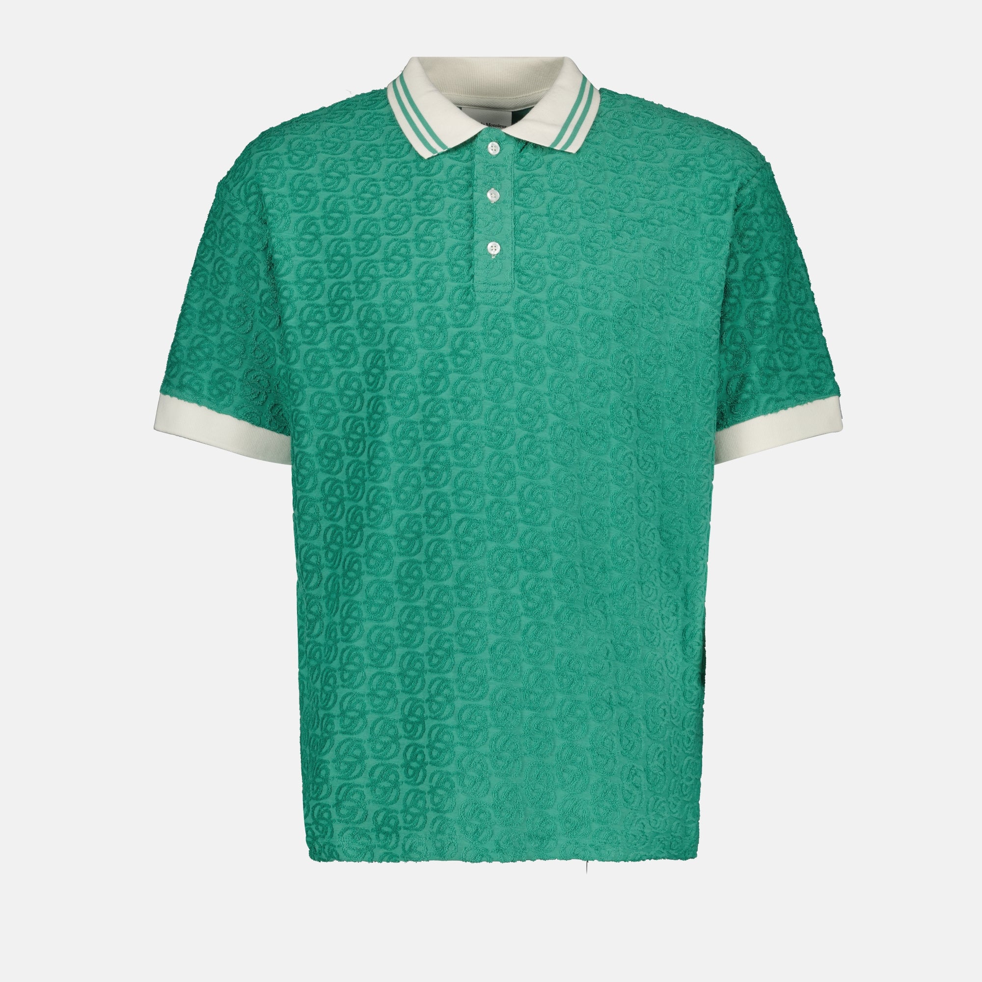 Polos Polo Monogramme MC Drole De Monsieur Vert Homme