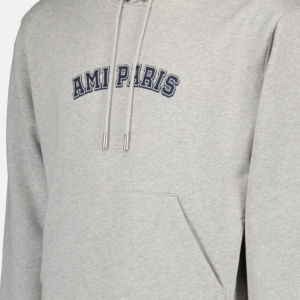Sweatshirts Sweat à capuche à logo Ami PARIS Gray Unisex