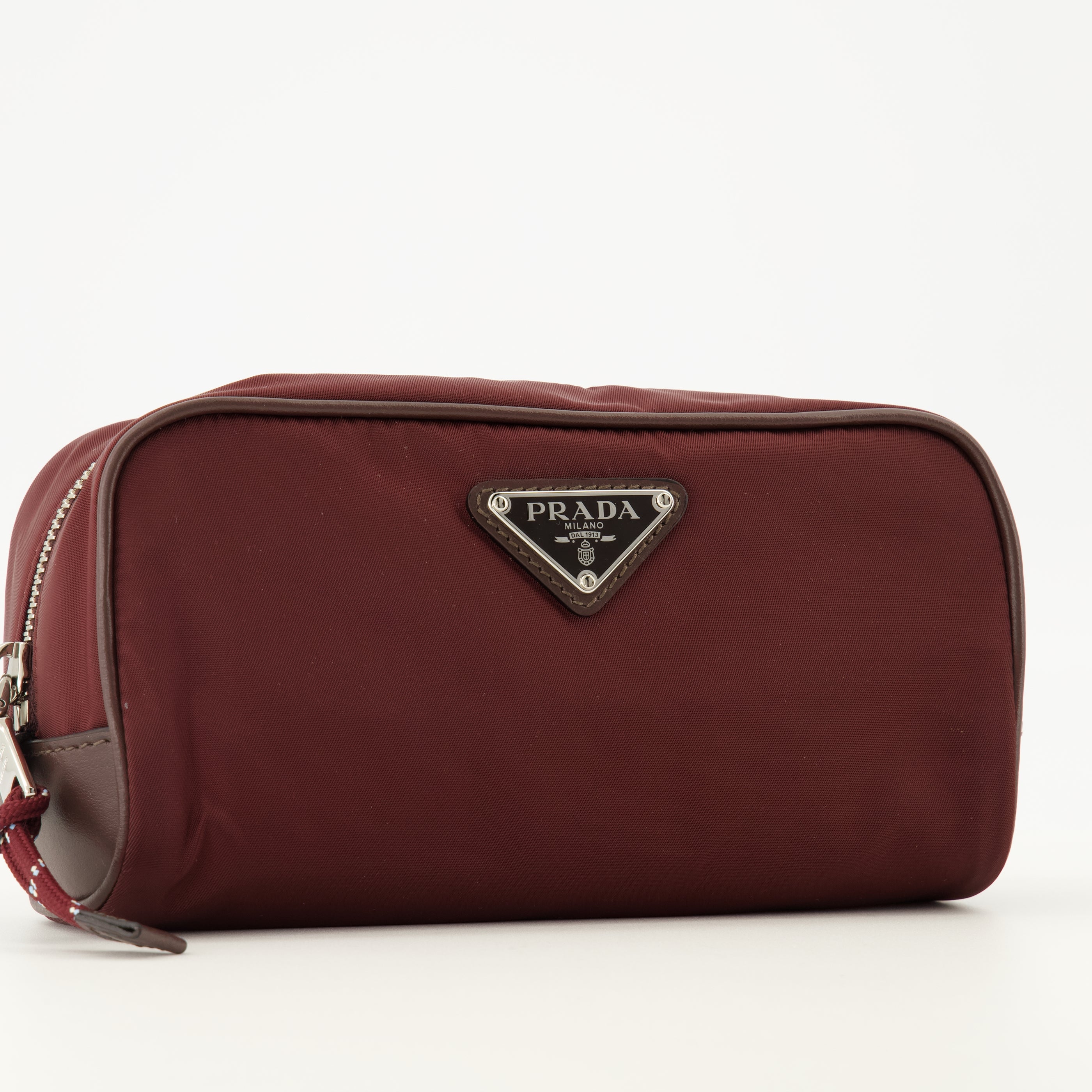 Pochettes Pochette SpeedRock bordeaux en Re-Nylon et cuir Prada Bordeaux Homme