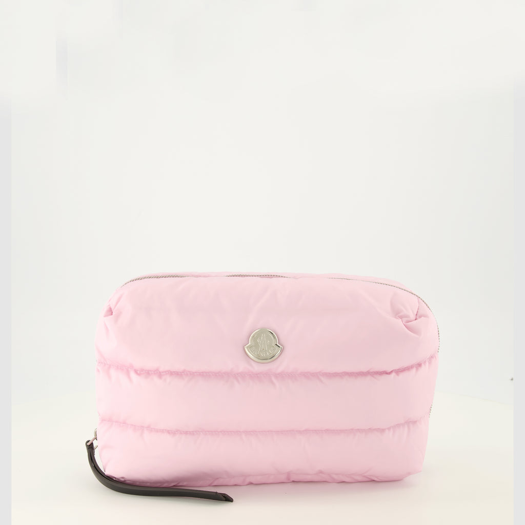Image of the Moncler Caradoc pink nylon pouch for Women - Spring-Summer 2026 - Front View