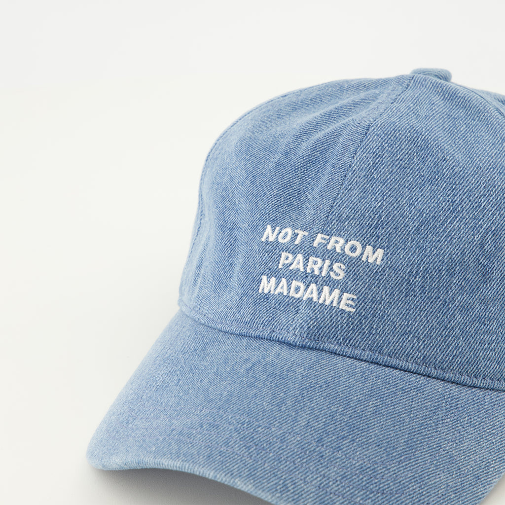 Chapeaux, casquettes et bonnets Cappellino Denim Slogan Blu Drole De Monsieur Bleu Homme